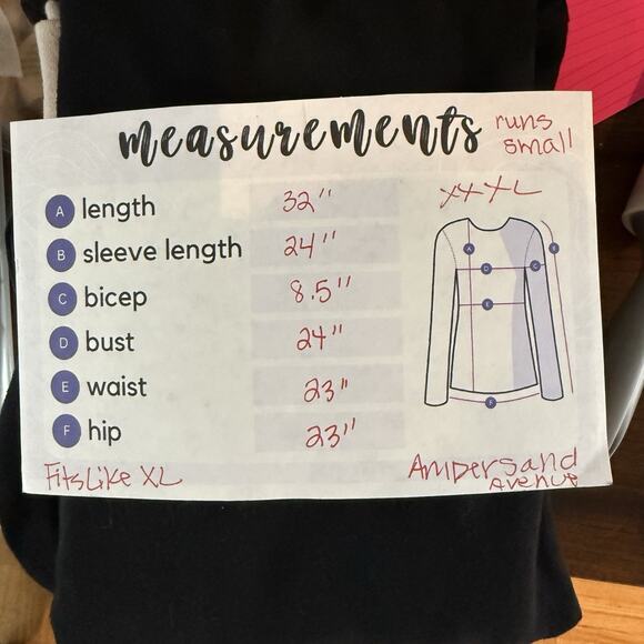 Ampersand Avenue Triple Stretch Hoodie XXXL Black Tan Rust Colorblock Pullover - Picture 7 of 7